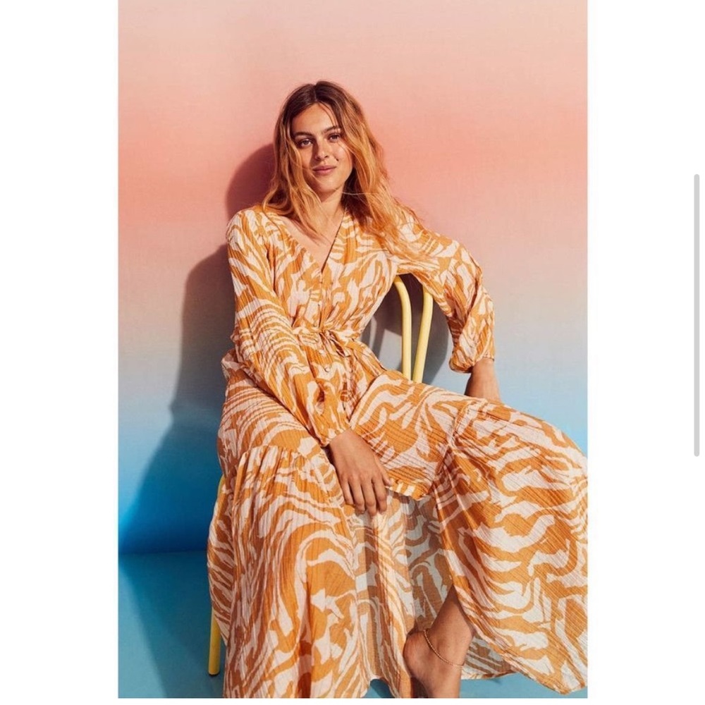 H&M Crepe Kaftan Dress NWT